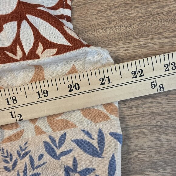 🔴 Sigrid Olsen Linen Shirt Large Multicolor Sleeveless Patchwork Button BackTop - Picture 16 of 16